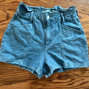 Paperbag jean shorts